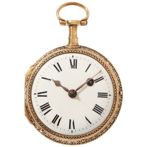 Swiss gold quarter repeating à toc verge watch Circa 1780 Swiss gold quarter repeating à toc verge watch Circa 1780