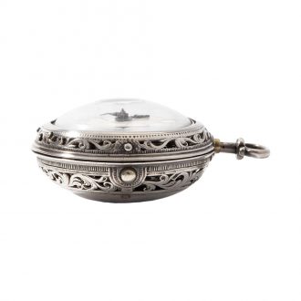 English silver quarter repeating verge pocket watch Circa 1740