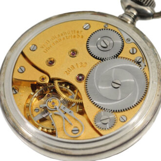Silver Glashuette deck watch with power reserve Circa 1956