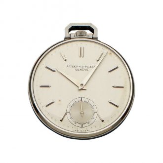 Swiss platinum keyless open faced lever watch Circa 1935