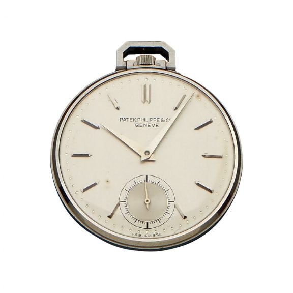 Swiss platinum keyless open faced lever watch Circa 1935