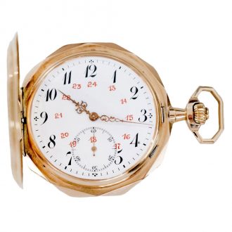 Swiss 14 carat gold hunting cased pocket watch Circa 1900