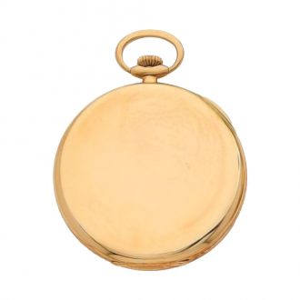 Fine Swiss 18K yellow gold open faced keyless lever Circa 1980