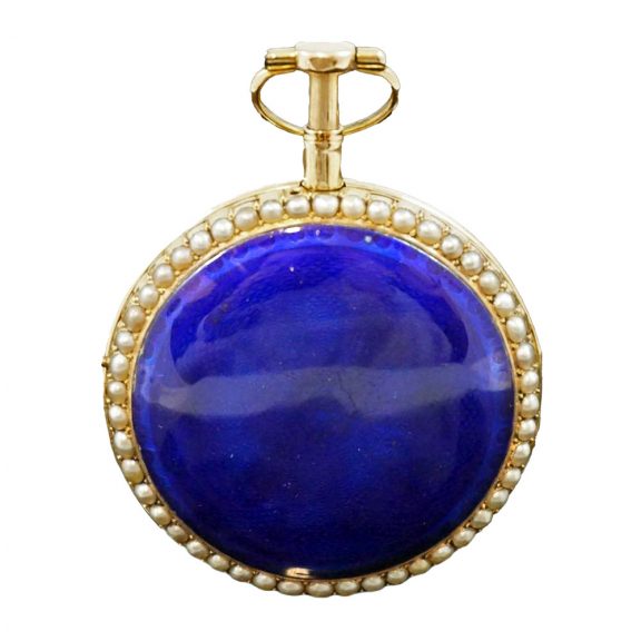 Swiss gold, enamel quarter repeating pocket watch Circa 1790 Swiss gold, enamel quarter repeating pocket watch Circa 1790