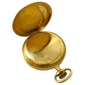 Swiss gold manual winding open faced lever watch Circa 1900