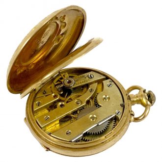 Swiss gold manual winding open faced lever watch Circa 1900