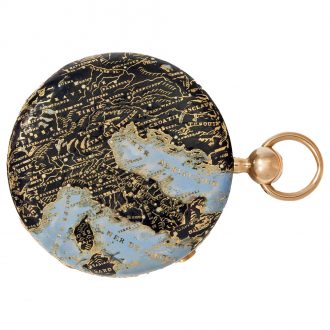 Swiss gold enamel repeating cylinder watch with date Circa 1830