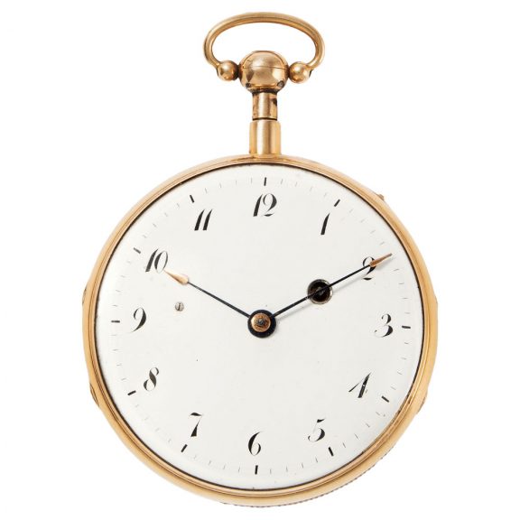 Swiss gold quarter repeating verge pocket watch Circa 1820 Swiss gold quarter repeating verge pocket watch Circa 1820