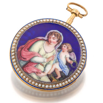 Fine Swiss gold and enamel verge pocket watch Circa 1795