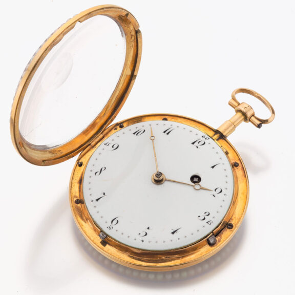 Fine Swiss gold and enamel verge pocket watch Circa 1795 Fine Swiss gold and enamel verge pocket watch Circa 1795
