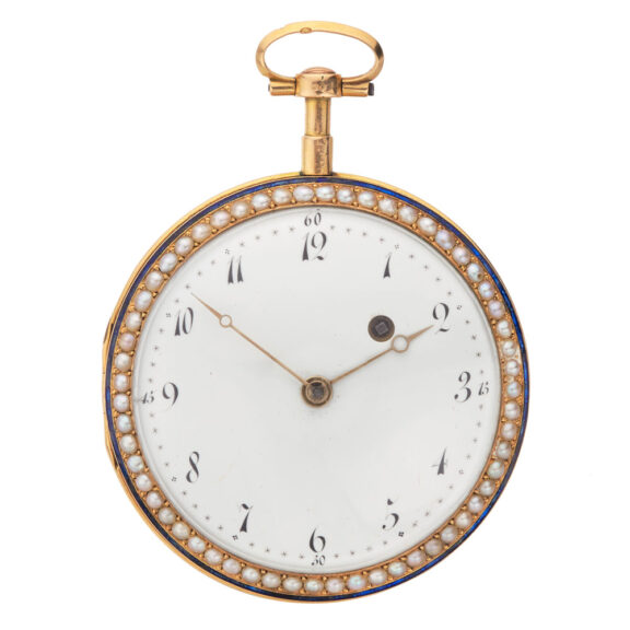 Fine Swiss gold and enamel verge pocket watch Circa 1795 Fine Swiss gold and enamel verge pocket watch Circa 1795