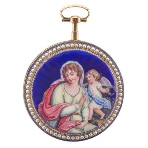Fine Swiss gold and enamel verge pocket watch Circa 1795