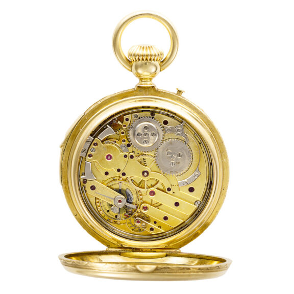 Swiss 18 carat gold watch with six complications Circa 1860 Swiss 18 carat gold watch with six complications Circa 1860