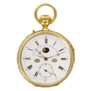 Swiss 18 Carat gold watch with six complications Circa 1860