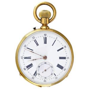 Swiss 18 carat gold open faced lever pocket watch Circa 1848