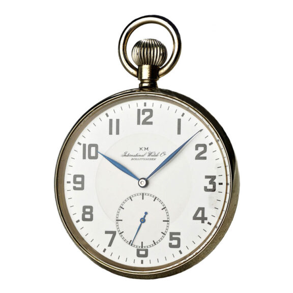 Swiss nickel open faced military deck watch Circa 1943