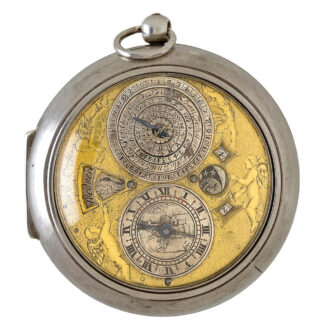 English silver single handed astronomical verge watch Circa 1670