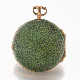 English gilt and shagreen pair cased watch Circa 1775