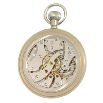 Swiss nickel open faced military deck watch Circa 1943