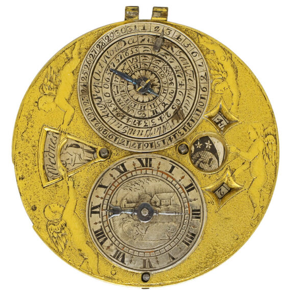 English silver single handed astronomical verge watch Circa 1670 English silver single handed astronomical verge watch Circa 1670