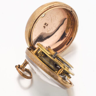 English gilt and shagreen pair cased watch Circa 1775