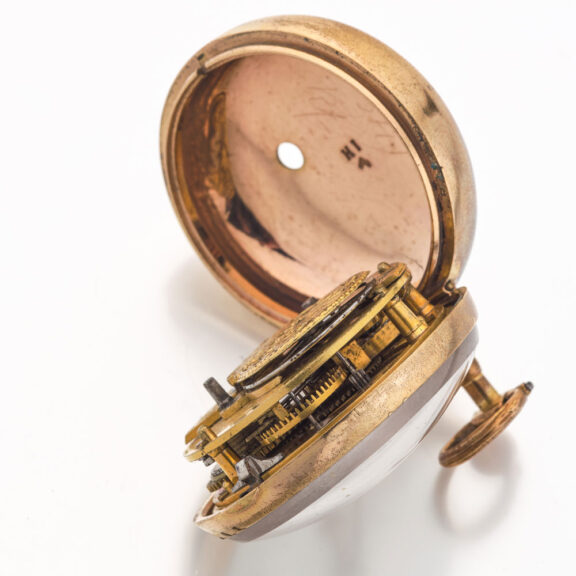 English gilt and shagreen pair cased watch Circa 1775 English gilt and shagreen pair cased watch Circa 1775