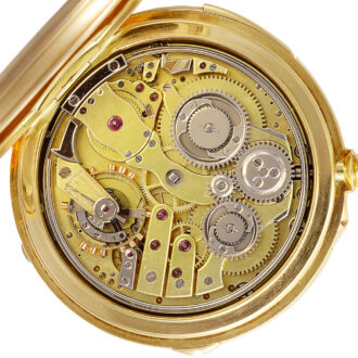 Swiss gold Audemars watch with three complications Circa 1880