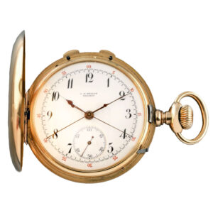 Swiss gold lever with split seconds chronograph Circa 1900