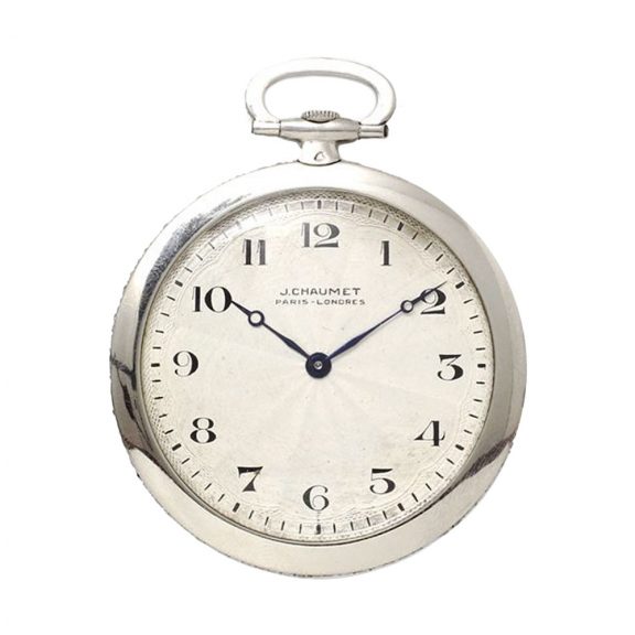 Very fine French platinum and diamonds set lever watch Circa 1925