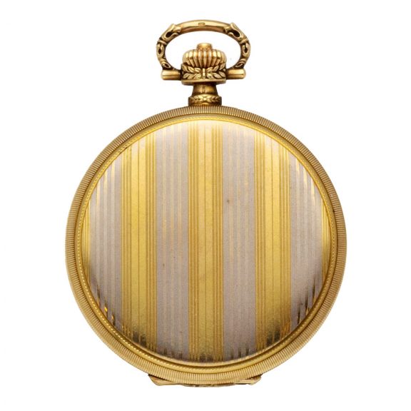 German 14K gold hunting cased keyless lever watch Circa 1925