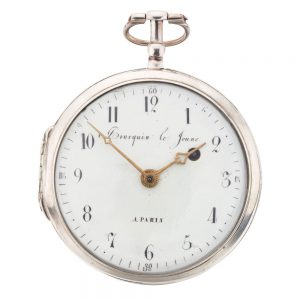 Swiss silver open faced verge pocket watch Circa 1810