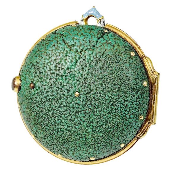 English gold miniature enamel verge pocket watch Circa 1630 English gold miniature enamel verge pocket watch Circa 1630