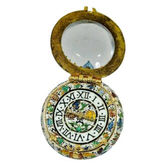 English gold miniature enamel verge pocket watch Circa 1630