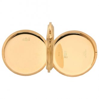 Swiss 18K yellow gold hunting cased keyless watch Circa 2000