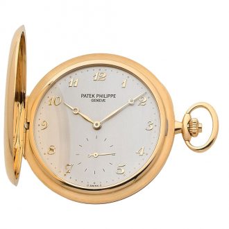 Swiss 18K yellow gold hunting cased keyless watch Circa 2000