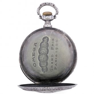 Swiss silver Art Nouveau watch with chased decoration Circa 1904