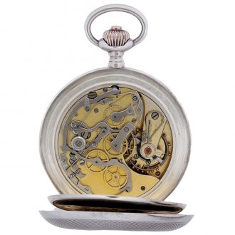 Swiss silver open faced military chronograph watch Circa 1909 Swiss silver open faced military chronograph watch Circa 1909