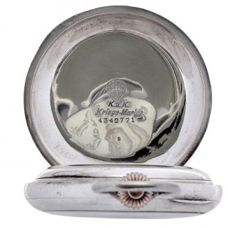Swiss silver open faced military chronograph watch Circa 1909 Swiss silver open faced military chronograph watch Circa 1909