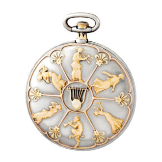 Heavy Swiss platinum and gold Zodiac dress watch Circa 1904