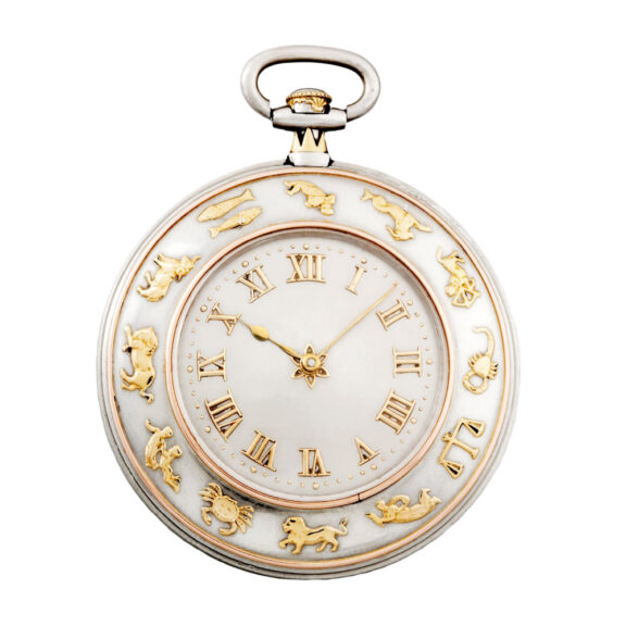 Heavy Swiss platinum and gold Zodiac dress watch Circa 1904 Heavy Swiss platinum and gold Zodiac dress watch Circa 1904