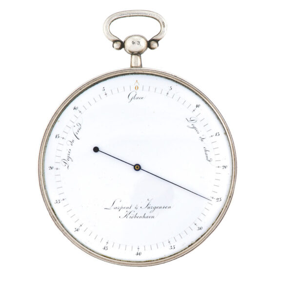 Danish silver pocket thermometer with Réaumur scale Circa 1815