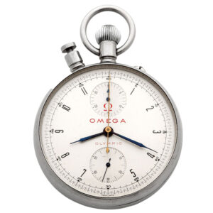 Swiss chromed steel pocket Olympic Chronograph Circa 1946