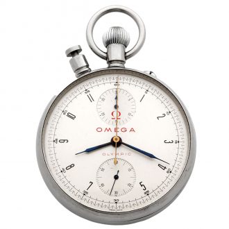 Swiss chromed steel pocket Olympic Chronograph Circa 1946