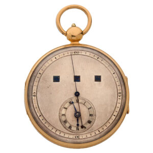 Gold verge pocket watch with apertures for playing dice Circa 1800