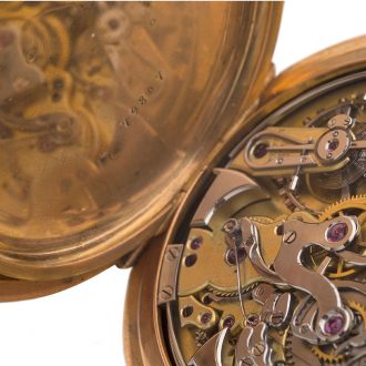 Swiss gold complicated repeating chronograph watch Circa 1902