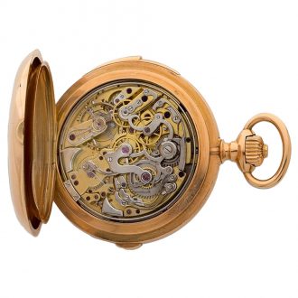Swiss gold complicated repeating chronograph watch Circa 1902