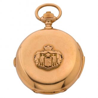 Swiss gold complicated repeating chronograph watch Circa 1902