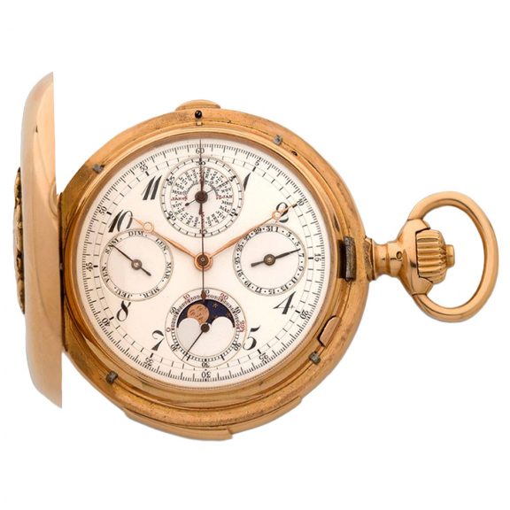 Swiss gold complicated repeating chronograph watch Circa 1902