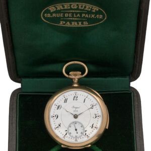 Swiss 18K gold open faced repeating lever watch Circa 1900