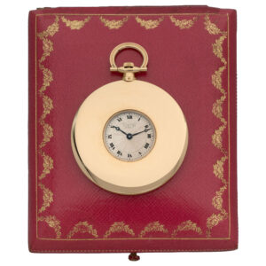 French gold pocket watch with concealed guillotine dial Circa 1910